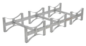 Vestil Galvanized Steel Stackable Drum Rack - 3 Drum 55 Gallon 2400 lb - Gray