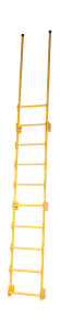 Vestil Steel Walk Through Dock Ladder - 10 Step 300 lb - Yellow