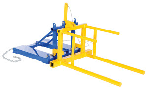 Vestil Steel Drum Positioner - 30 Gallon 74-3/4 In. x 32-1/2 In. x 32-3/8 In. 800 lb Blue / - Yellow