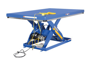 Vestil Steel Electric Hydraulic Lift Table - 48 In. x 72 In. 3000 lb - Blue