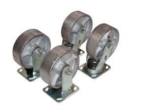 Vestil Semi Steel Caster Kit - 8 In. x 2 In. 4800 lb - Silver