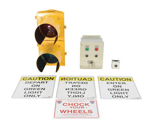 Vestil Aluminum Dock Traffic System - 22-1/2 In. x 14 In. x 21-3/4 In. - Yellow