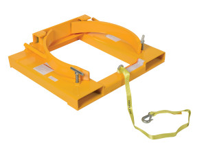 Vestil Steel Deluxe Single Drum Gripper - 55 Gallon 43-3/16 In x 28 In x 7-1/8 In 1500 lb - Yellow
