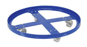 Vestil Steel Over Pack Drum Dolly - 28-3/8 In. x 28-3/8 In. x 5-5/8 In. 1200 lb - Blue
