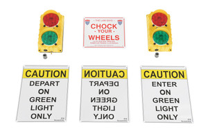 Vestil Polypropylene Traffic System Stop Go Set - 12V LED 3-3/4 In. x 6-1/2 In. x 11-1/2 In. - Yellow