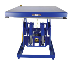 Vestil Steel Electric Hydraulic Lift Table - 48 In. x 72 In. 5000 lb - Blue