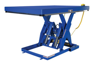 Vestil Steel Electric Hydraulic Lift Table - 48 In. x 72 In. 6000 lb - Blue