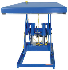 Vestil Steel Electric Hydraulic Lift Table - 55 In. Height 3000 lb - Blue