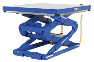 Vestil Steel Double Scissor Lift Table - 70 In. Height 1000 lb - Blue