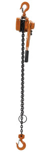 Vestil Steel Economy Lever Hoist - 5 Ft. Chain Length 2000 lb - Orange