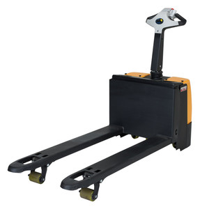 Vestil Steel Fully Powered Electric Pallet Truck with Lead Acid Batteries - 25 In. x 47 In. 3000 lb - Black