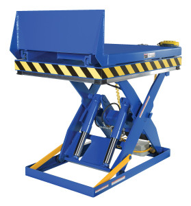 Vestil Steel Lift and End Tilt Scissor Table - 36 In. x 48 In. 4000 lb - Blue