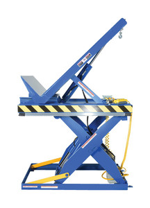Vestil Steel Lift and End Tilt Scissor Table - 36 In. x 48 In. 4000 lb - Blue