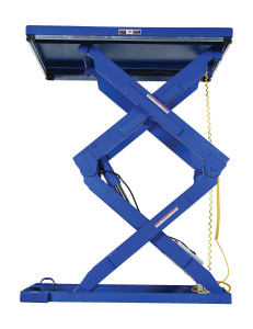 Vestil Steel Double Scissor Lift Table - 84 In. Height 3000 lb - Blue