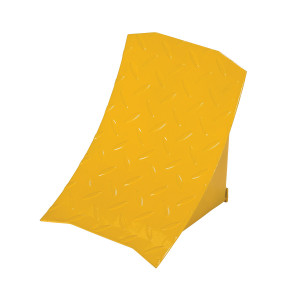 Vestil Fabricated Steel Wheel Chock - 9-1/2 In. Length - Yellow