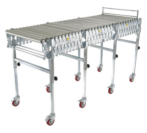 Vestil Steel Expandable Conveyor Roller - 200 lb - Silver