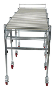 Vestil Steel Expandable Conveyor Roller - 200 lb - Silver
