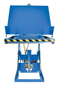 Vestil Steel Lift and End Tilt Scissor Table - 48 In. x 48 In. 2000 lb - Blue