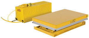 Vestil Steel Work Station Electric Hydraulic Scissor Table - 24 In. x 36 In. 1500 lb - Yellow
