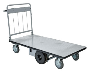 Vestil Steel Electric Material Handling Cart No Sides - 28 In. x 60 In. 1500 lb - Gray