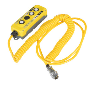 Vestil Plastic Power Lift Hand Control For Fully Powered Electric Floor Crane Models - Yellow