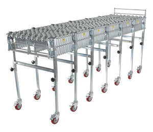 Vestil Steel Expandable Conveyor Skate - 200 lb - Silver