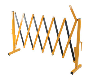 Vestil Steel Expand-A-Gate - 144 In. Length - Yellow