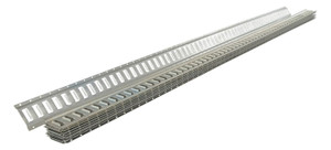 Vestil Steel Zinc Plated E-Track - 10 Ft. Length 10 Pack - Gray