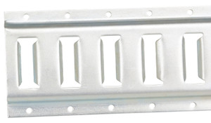 Vestil Steel Zinc Plated E-Track - 2 Ft. Length 6 Pack - Gray