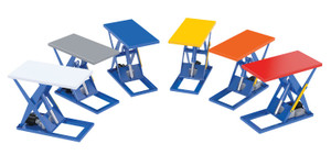 Vestil Steel Economical Electric Hydraulic Lift Table - 24 In. x 48 In. 2000 lb - Blue