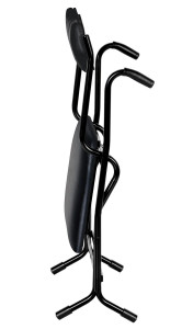 Vestil Steel Folding Arm Chair - 18 In. x 20-1/2 In. x 28 In. 220 lb - Black