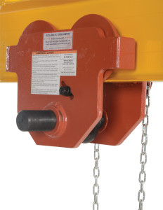 Vestil Steel Geared Eye Manual Trolley - 8000 lb - Orange