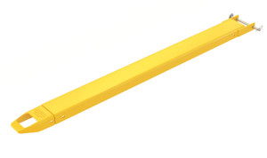 Vestil Steel Pin Style Single Fork Extension - 4 In. x 66 In. 4000 lb - Yellow