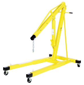 Vestil Steel Shop Crane Engine Hoist with Telescopic Legs - 4000 lb - Yellow