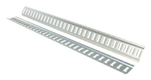 Vestil Steel Zinc Plated E-Track - 5 Ft. Length 2 Pack - Gray
