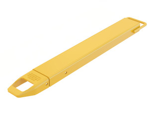 Vestil Steel Single Fork Extension - 4 In. x 42 In. 4000 lb - Yellow