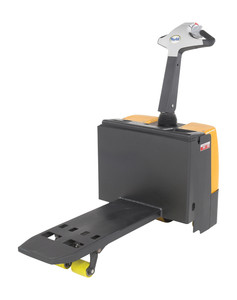 Vestil Steel Electric Pallet Truck with Single - 32 In. Fork 2600 lb Black / - Yellow