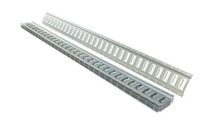 Vestil Steel Zinc Plated E-Track - 5 Ft. Length 6 Pack - Gray