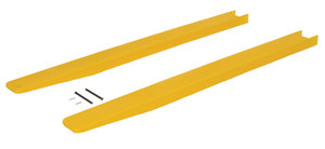 Vestil Polyethylene Fork Blade Protectors - 5 In. x 60 In. - Yellow