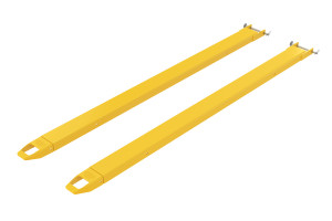 Vestil Steel Pin Style Fork Extensions - 4 In. x 90 In. 4000 lb - Yellow