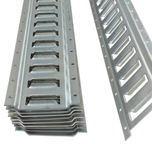 Vestil Steel Zinc Plated E-Track - 4 Ft. Length 10 Pack - Gray