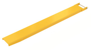 Vestil Steel Pin Style Single Fork Extension - 7 In. x 66 In. 4,000 lb - Yellow