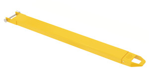 Vestil Steel Pin Style Single Fork Extension - 6 In. x 60 In. 4,000 lb - Yellow