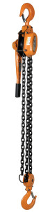 Vestil Steel Economy Lever Hoist - 5 Ft. Chain Length 12,000 lb - Orange