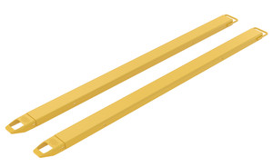 Vestil Steel Fork Extensions - 4 In. x 96 In. 4000 lb - Yellow