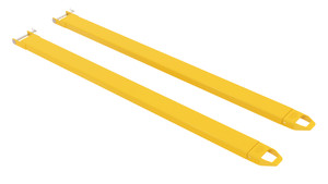 Vestil Steel Pin Style Fork Extensions - 6 In. x 96 In. 4,000 lb - Yellow