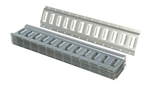 Vestil Steel Zinc Plated E-Track - 2 Ft. Length 10 Pack - Gray