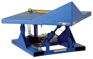 Vestil Steel Electric Hydraulic Corner Tilters - 48 In. x 48 In. 4000 lb - Blue