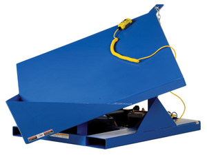Vestil Steel Electric Hydraulic Corner Tilters - 48 In. x 48 In. 4000 lb - Blue