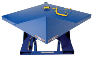 Vestil Steel Electric Hydraulic Corner Tilters - 48 In. x 48 In. 4000 lb - Blue